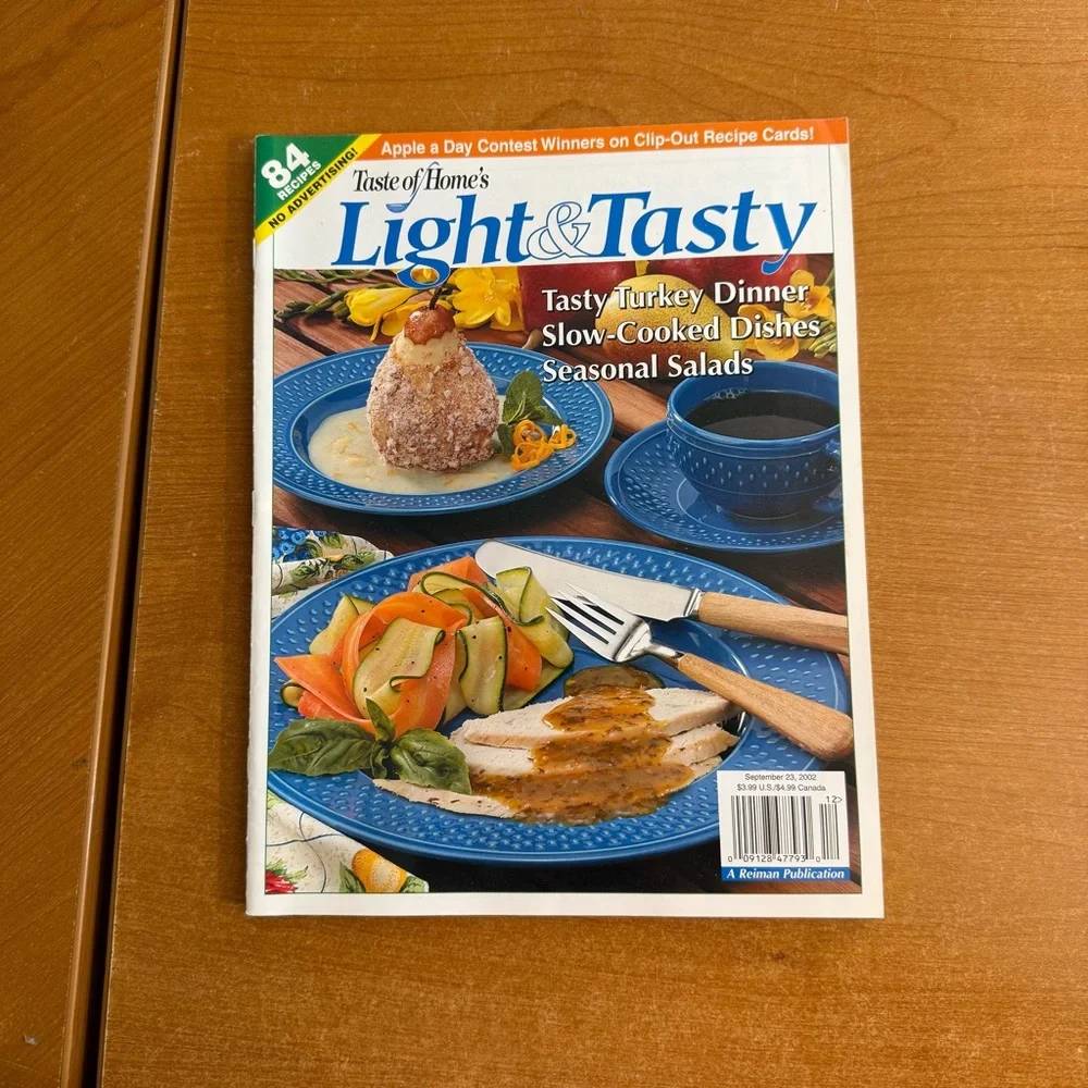 Taste Of Home Light &‎ Tasty Magazine with Blue and Orange Accents